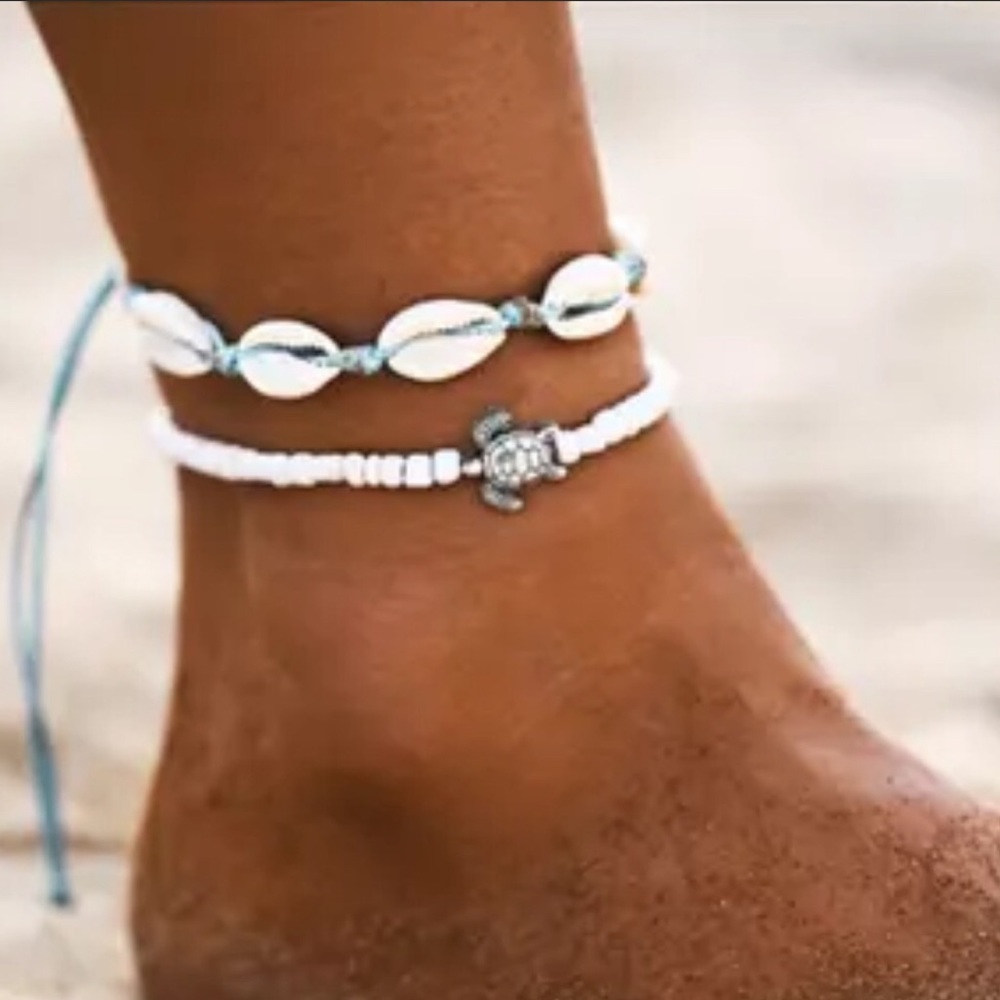 Shell and turtle anklet - Picture 3 of 3